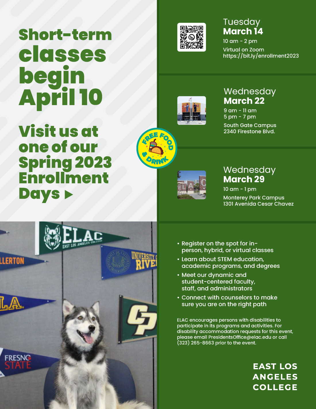 Overview of Events ELAC